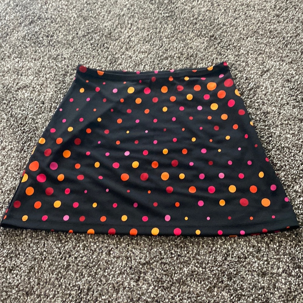 Orange, red, pink, and black mini skirt, Express. size XS.